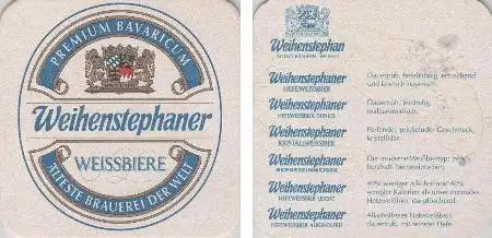 Bierdeckel quadratisch - Weihenstephaner Weissbiere