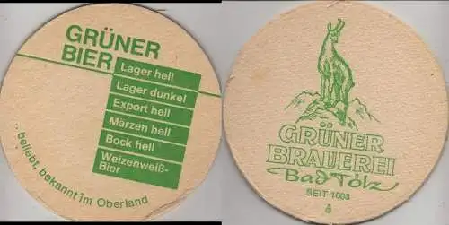 Bierdeckel rund - Grüner Bier