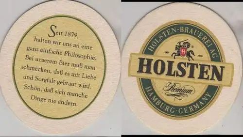 Bierdeckel oval - Holsten