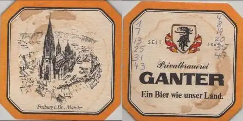 Bierdeckel 8-eckig - Ganter