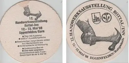 Bierdeckel rund - Handwerks-Ausstellung 1988 Rottal-Inn