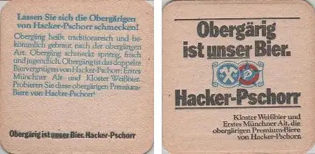 Bierdeckel quadratisch - Hacker-Pschorr - unser Bier