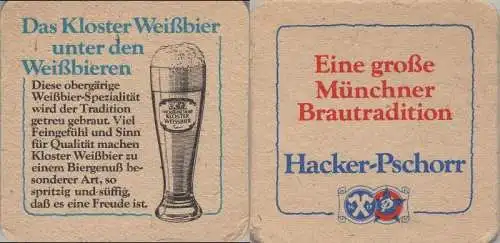 Bierdeckel quadratisch - Hacker-Pschorr