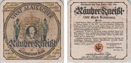 Bierdeckel quadratisch - Maisacher Räuber-Kneißl