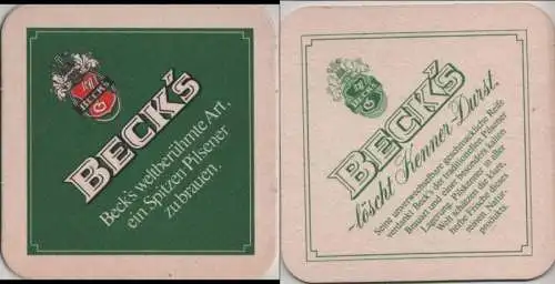 Bierdeckel quadratisch - Becks