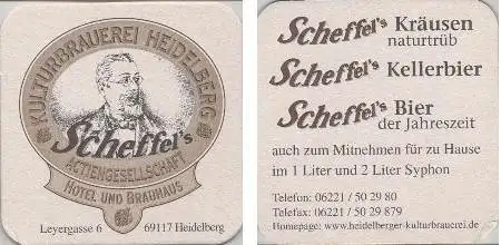 Bierdeckel quadratisch - Scheffel Kräusen naturtrüb