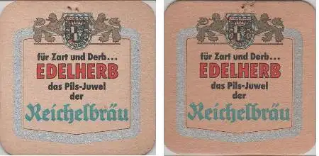 Bierdeckel quadratisch - Reichelbräu - Edelherb - Juwel