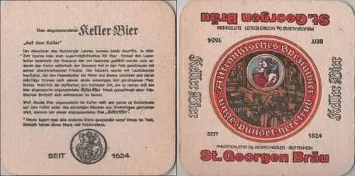 Bierdeckel quadratisch - St. Georgen Bräu, Buttenheim