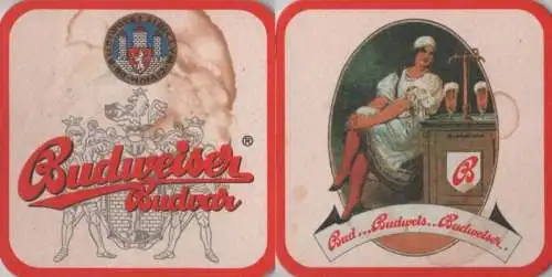 Bierdeckel quadratisch - Budweiser (Tschechien)