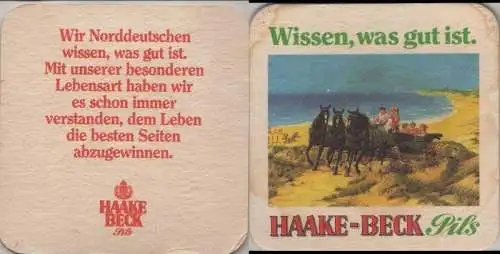 Bierdeckel quadratisch - Haake Beck