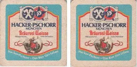 Bierdeckel quadratisch - Hacker-Pschorr Bräurosl