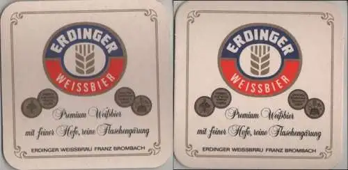 Bierdeckel quadratisch - Erdinger