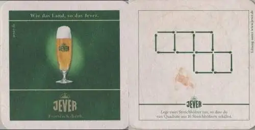 Bierdeckel quadratisch - Jever