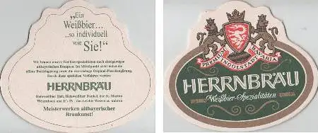 Bierdeckel Sonderform - Herrnbräu Ingolstadt