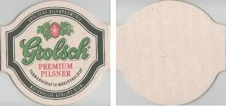 Bierdeckel Sonderform - Grolsch Premium - einseitig