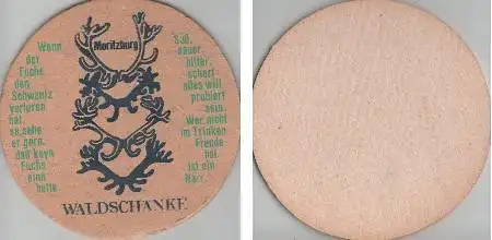 Bierdeckel rund - Gaststätte Waldschänke - Moritzburg