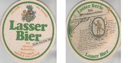 Bierdeckel oval - Lasser - Wirtshausschilder