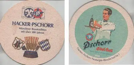 Bierdeckel rund - Hacker-Pschorr - Nostalgie Nr. 3