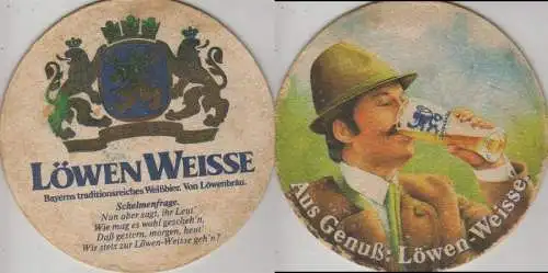 Bierdeckel rund - Löwen Weisse