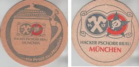 Bierdeckel rund - Hacker-Pschorr - Nadelloch