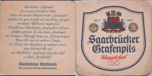 Bierdeckel quadratisch - Saarbrücker Grafenpils