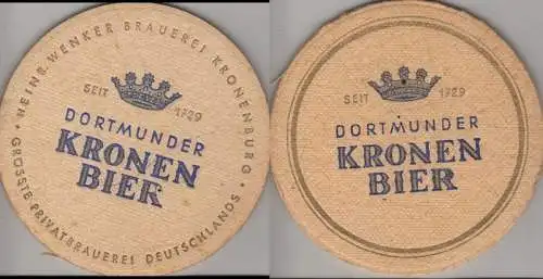 Bierdeckel rund - Dortmunder Kronen bier