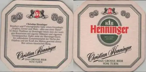 Bierdeckel quadratisch - Henninger