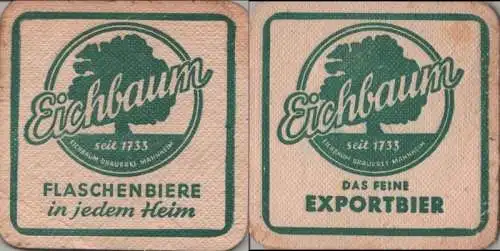 Bierdeckel quadratisch - Eichbaum