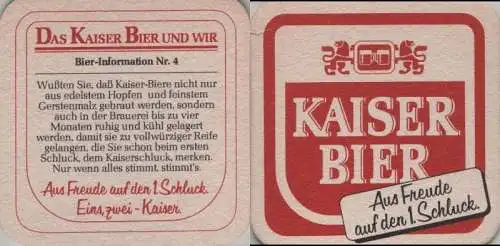 Bierdeckel quadratisch - Kaiser