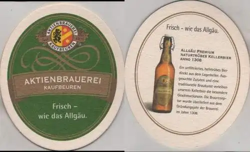 Bierdeckel oval - Aktien-Brauerei, Kaufbeuren