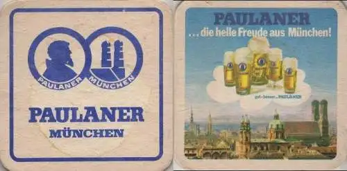 Bierdeckel quadratisch - Paulaner