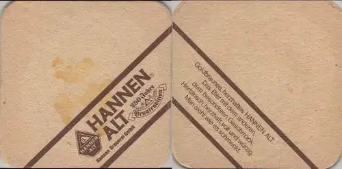 Bierdeckel quadratisch - Hannen