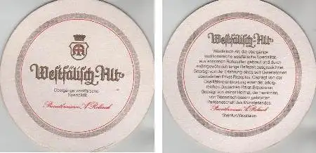 Bierdeckel rund - Rolinck - Westfälisch Alt