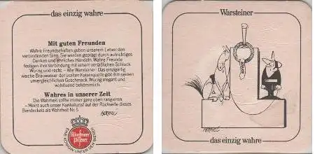 Bierdeckel quadratisch - Warsteiner - Siegerehrung