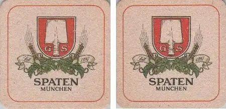 Bierdeckel quadratisch - Spaten - Bier aus München