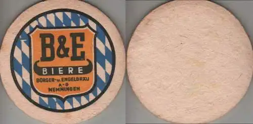 Bierdeckel rund - Börger & Engelbräu Memmingen