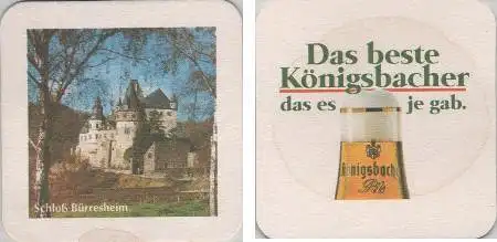 Bierdeckel quadratisch - Königsbacher - Schloß Bürresheim