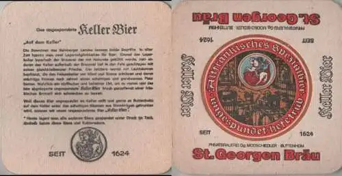 Bierdeckel quadratisch - St. Georgen Bräu, Buttenheim