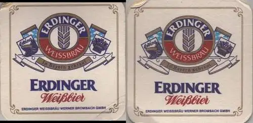 Bierdeckel quadratisch - Erdinger