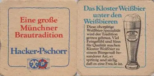 Bierdeckel quadratisch - Hacker-Pschorr