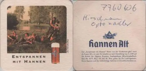 Bierdeckel quadratisch - Hannen