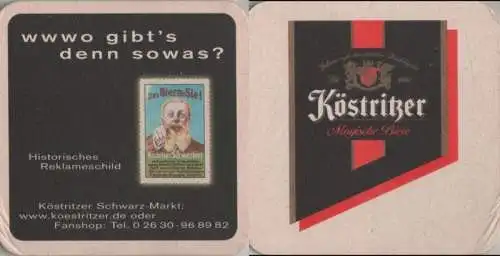 Bierdeckel quadratisch - Köstritzer