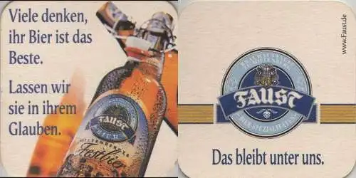 Bierdeckel quadratisch - Faust