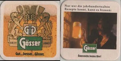 Bierdeckel quadratisch - Gösser