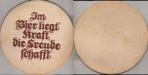 Bierdeckel rund - Im Bier liegt Kraft