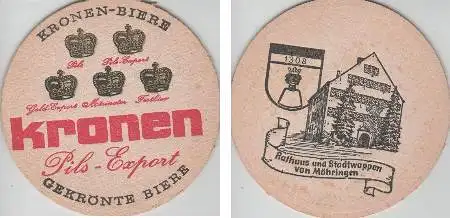 Bierdeckel rund - Kronen - Rathaus Möhringen