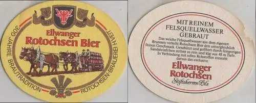 Bierdeckel oval - Ellwanger Rotochsen