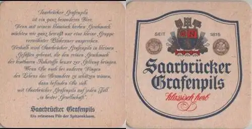 Bierdeckel quadratisch - Saarbrücker Grafenpils