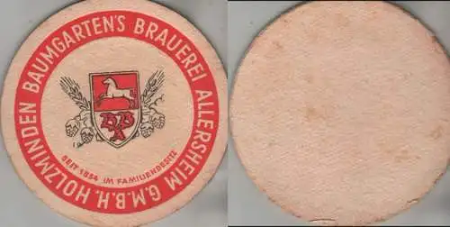 Bierdeckel rund - Allersheim, Holzminden