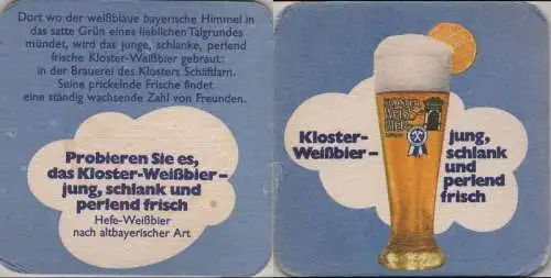 Bierdeckel quadratisch - Kloster Weißbier